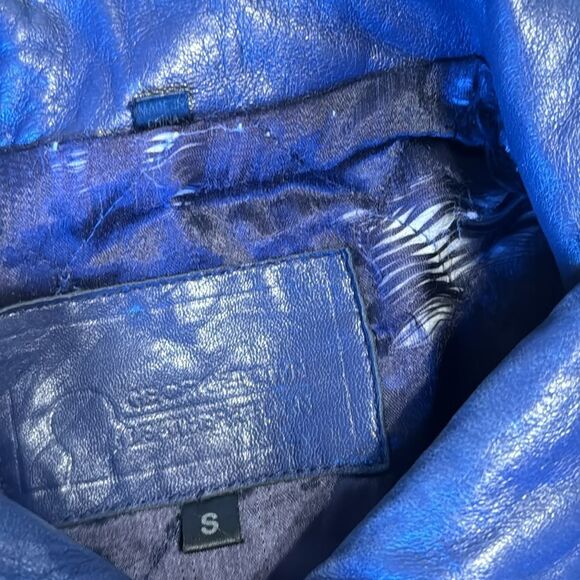 Georgetown leather design ladies soft leather jacket coat size small Y2K retro - Picture 5 of 16